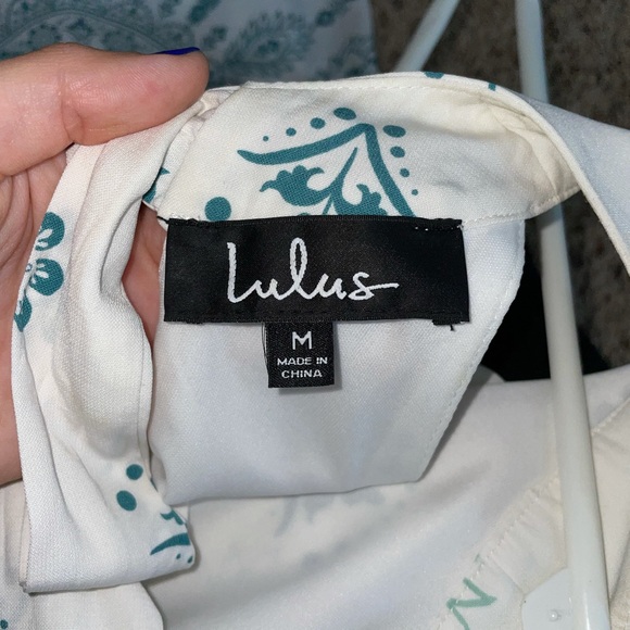 Lulus teal and white homecoming dress - Picture 4 of 4